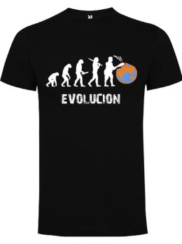Camiseta con diseño Evolución de la Humanidad