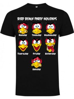 Camiseta con diseño BIRD BEACH PARTY HOLIDAYS