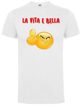 Camiseta con diseño La vita e bella