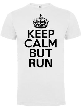 Camiseta con diseño KEEP CALM BUT RUN