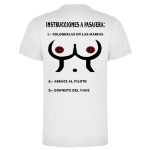 Camiseta con diseño Instrucciones a pasajera