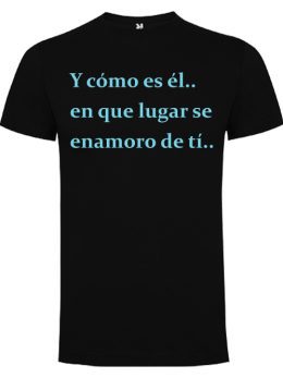 Camiseta con diseño Y cómo es él