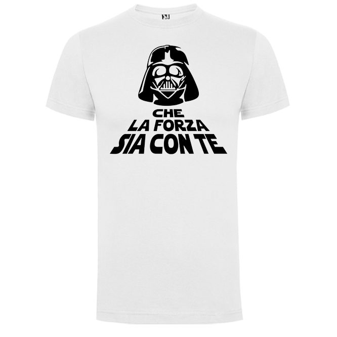 BLANCA Camiseta con diseño Che la forza sia conte - Imagen 1