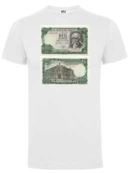 Camiseta con diseño Billete de Mil Pesetas