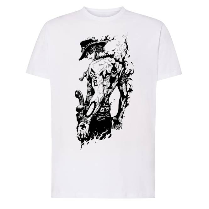 CAMISETA BLANCA Camiseta con diseño ANIME A&E - Imagen 1