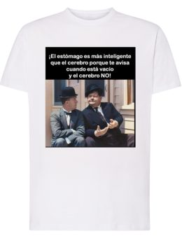 Camiseta con diseño EL ESTOMAGO ES MAS INTELIGENTE