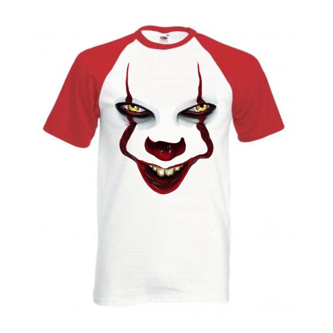 CAMISETA BLANCA_ROJA Camiseta con diseño HALLOWEEN CLOWN - Imagen 1