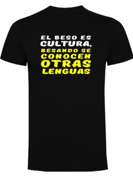 Camiseta con diseño EL BESO ES CULTURA