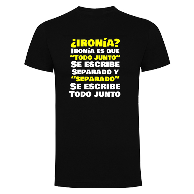 ironía Camiseta con diseño IRONÍA - Imagen 1
