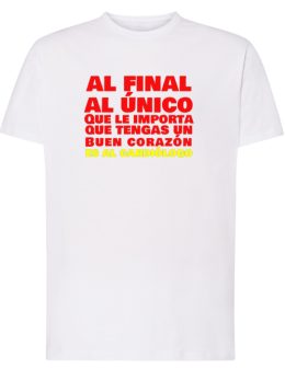 Camiseta con diseño AL FINAL AL ÚNICO QUE