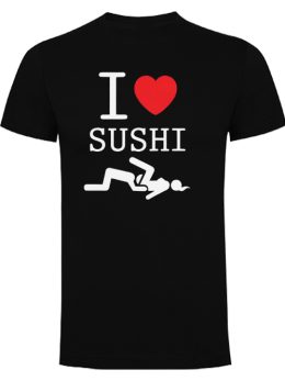 Camiseta con diseño I AMO SUSHI